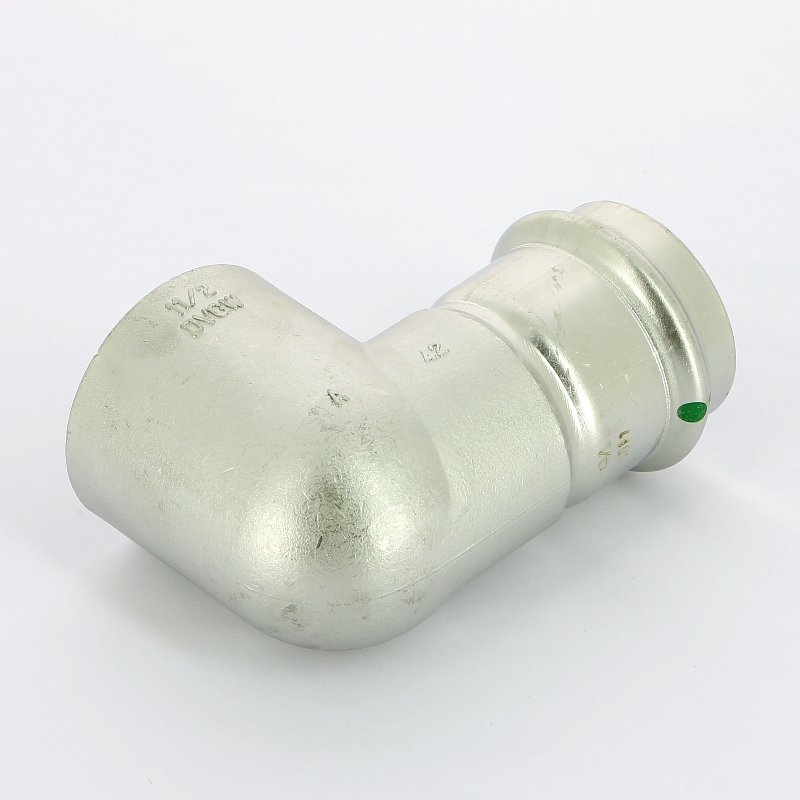 Угол пресс-В компактный 42x1"1/2 нержавеющая сталь Sanpress Inox VIEGA