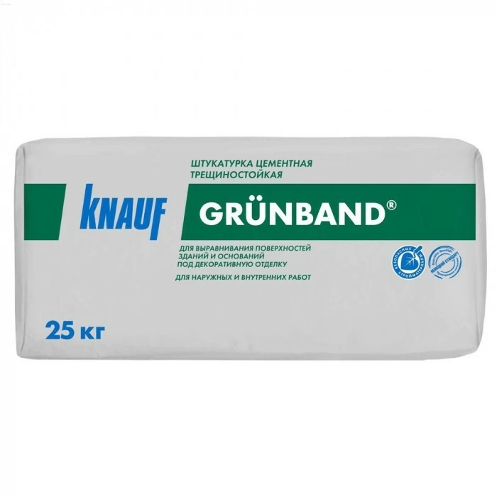 Штукатурка цементная фасадная КНАУФ-Грюнбанд, 25 кг