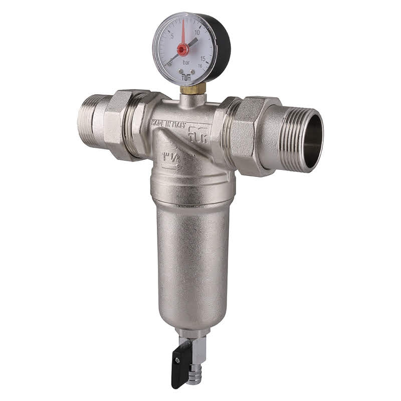 Фильтр магистральный промывной TIEMME 1"1/4 для горячей воды