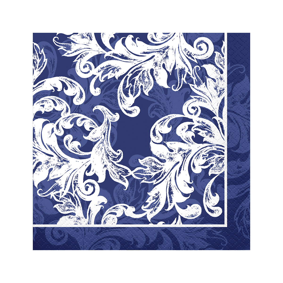 Салфетки бумажн. "prestige" 3-х слойные упак. 20 листов 33*33 см, муар синий  (1/12) "pero"