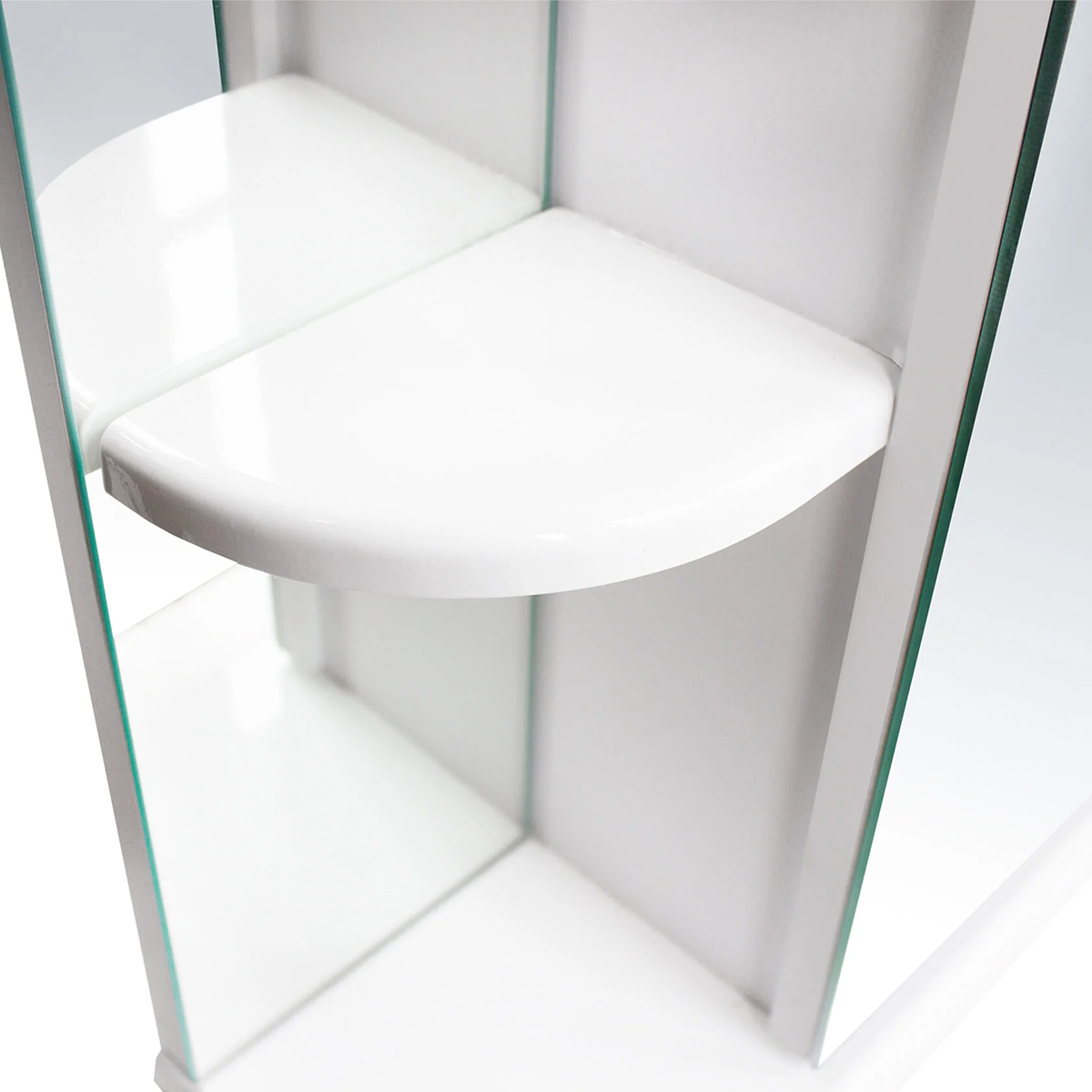 Шкаф с зеркалом для ванной "вега-02" 700*503*235 мм, белый "sanita" vgsamr55018w1