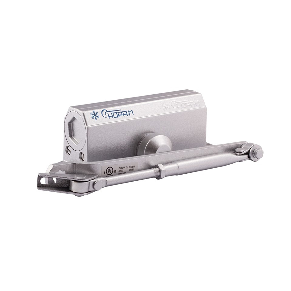 Доводчик дверной  3s серебро (масса двери до 80 кг) (1/10) "нора-м"