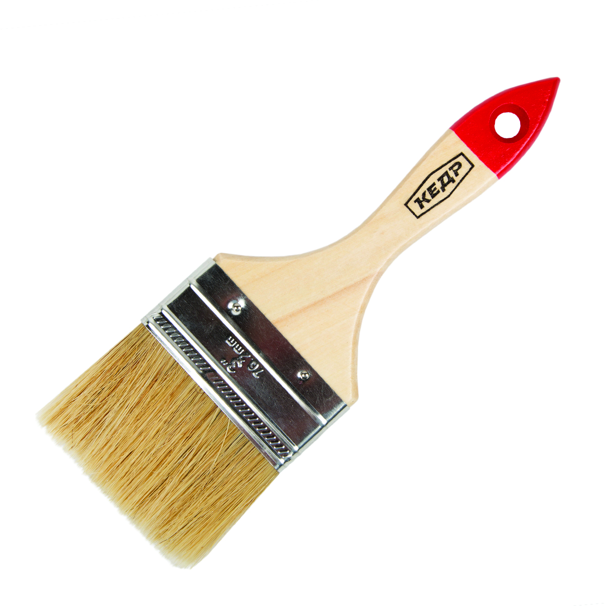 Кисть плоская  №3 /75 мм  (12/360) натур.щетина, дерев.ручка "кедр"  006-5030