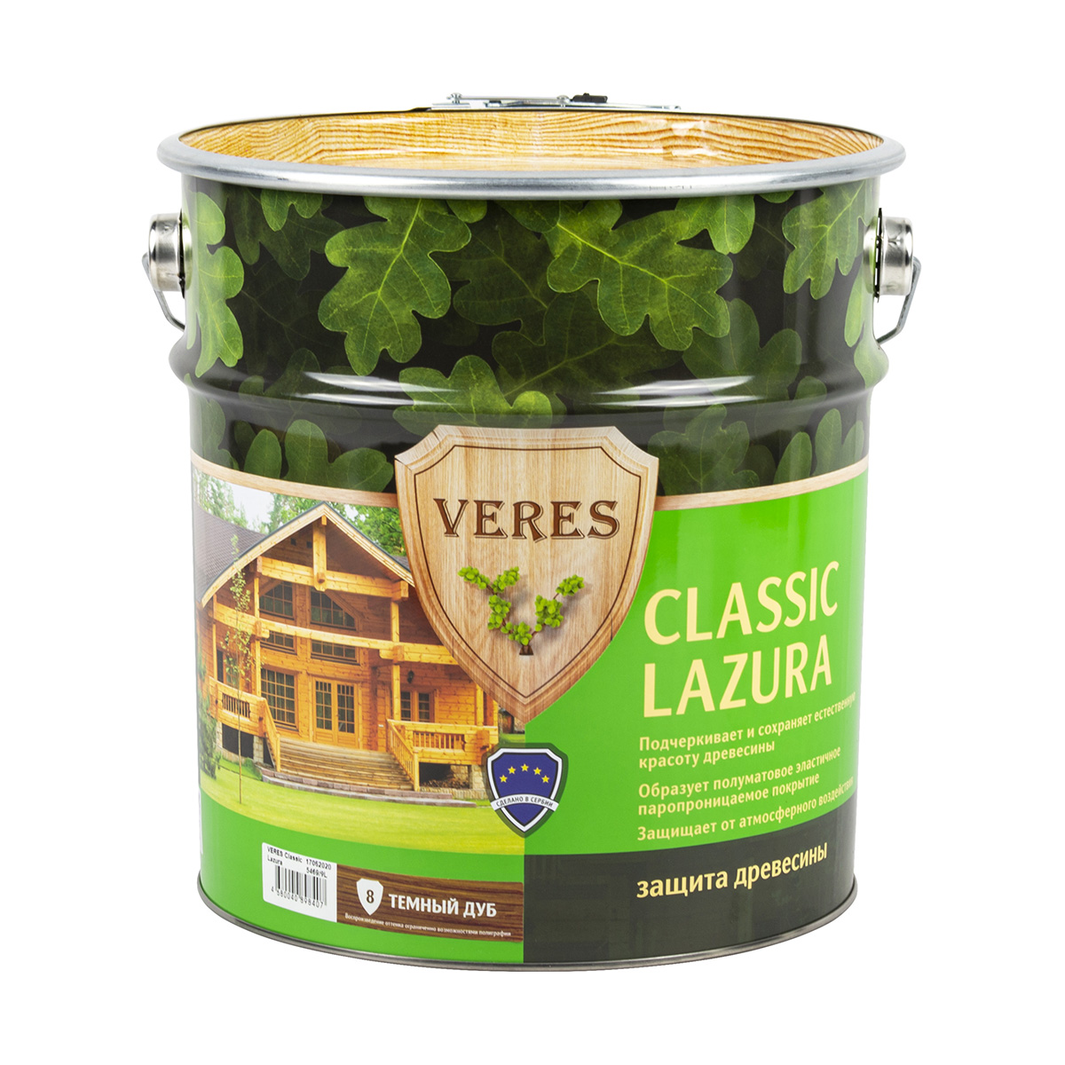 Верес классик лазура № 8 дуб темный  9 л (1) "veres"