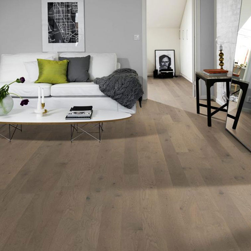 Паркетная доска Kahrs Spirit Unity Дуб Скала матовый брашированный серый однополосный SPIRIT OAK ROCK 1S