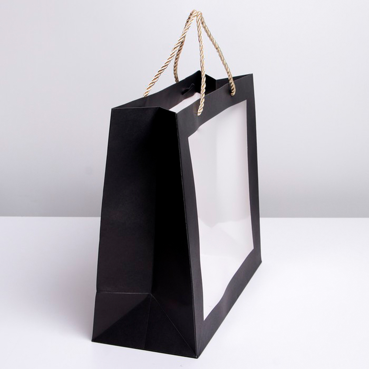 Пакет подарочный крафтовый с окошком "burn to be wild" 31*26*11 см (1/250) "дарите счастье" 7167123