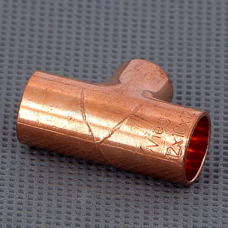 Тройник переходной под пайку 12 х 10 х 12 мм VIEGA медный