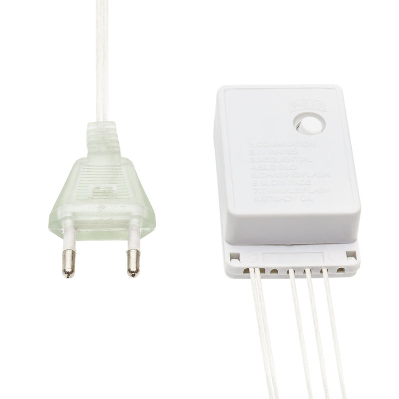 Электрогирлянда "дождь" 1,5*1 м, 96 синих ламп, шнур прозр. (1/48) "neon-night" 235-023