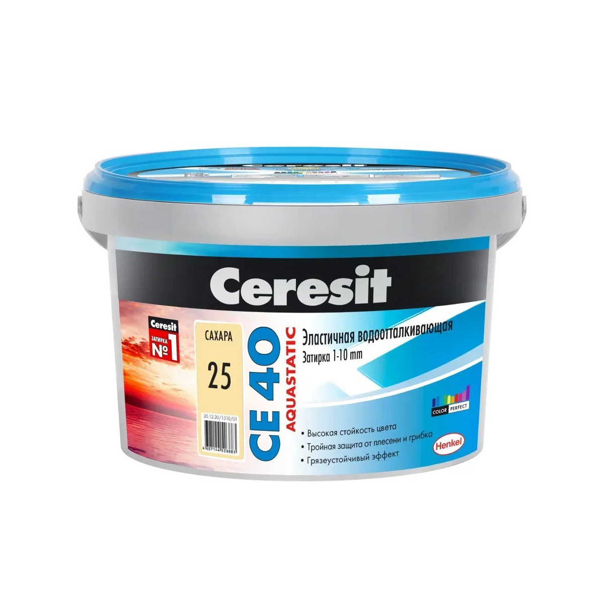 Затирка  №25 aquastatic  се 40  сахара ведро 2 кг (1/12) "ceresit"
