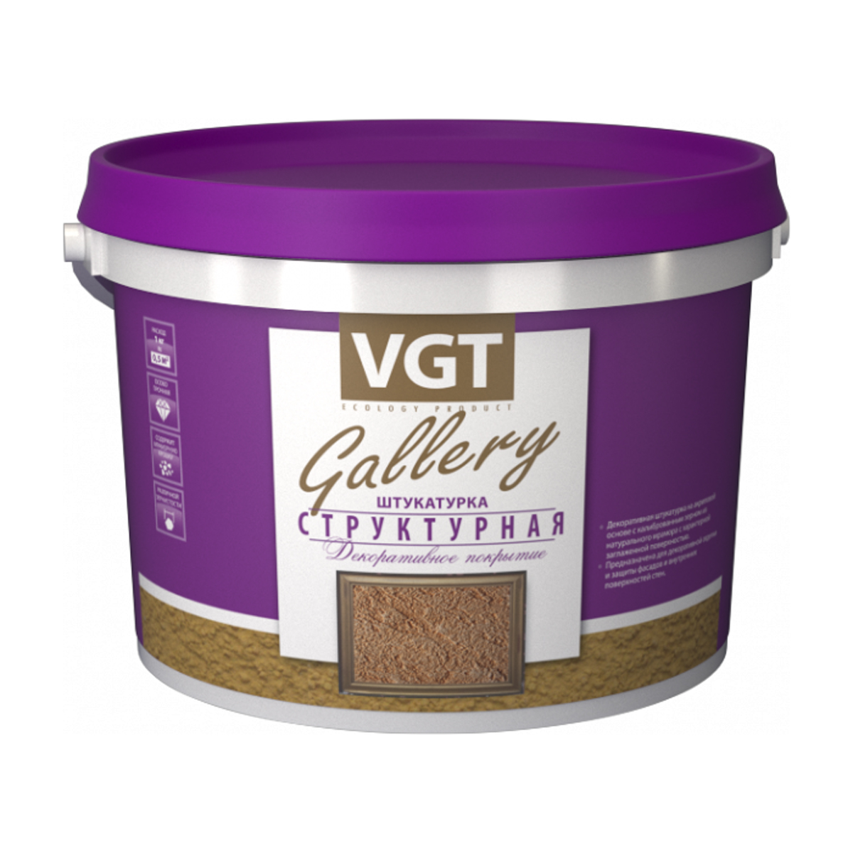 Штукатурка "структурная" среднезернист. (1,5- 2 мм) 18 кг (1) "vgt gallery"