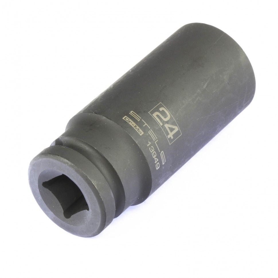 Головка ударная удлиненная шестигранная, 24 мм, 1/2, CrMo Stels (13949)