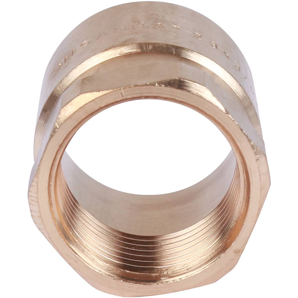 Муфта 28х3/4" переходная (ВР) под пайку с внутренней резьбой SANHA бронзовая 142702834