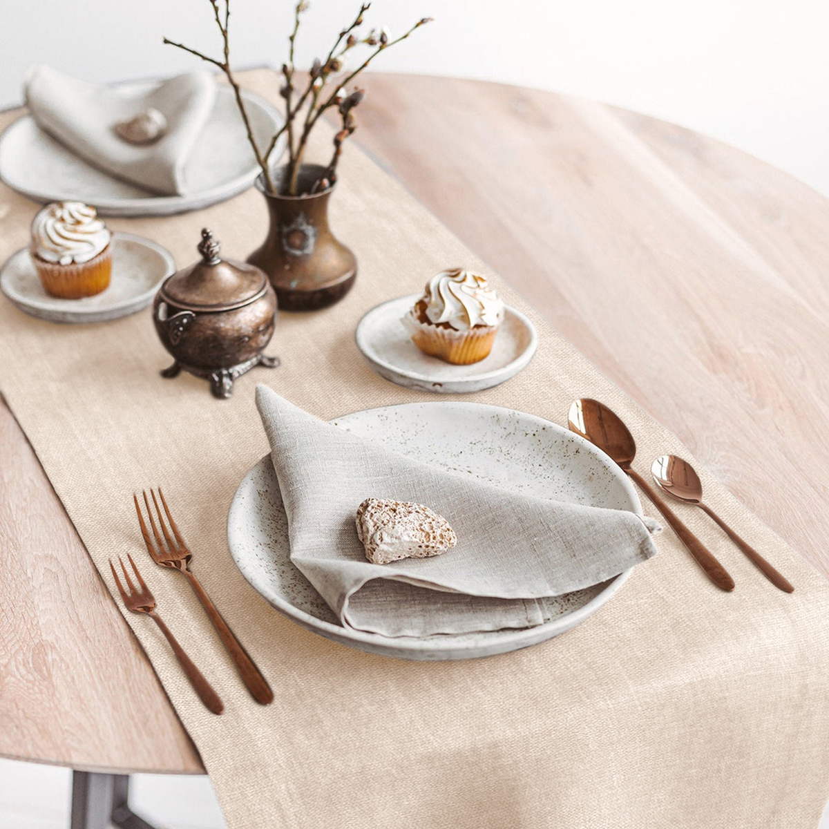 Дорожка сервировочная "волшебная ночь" 40*140 см (жемчуг)