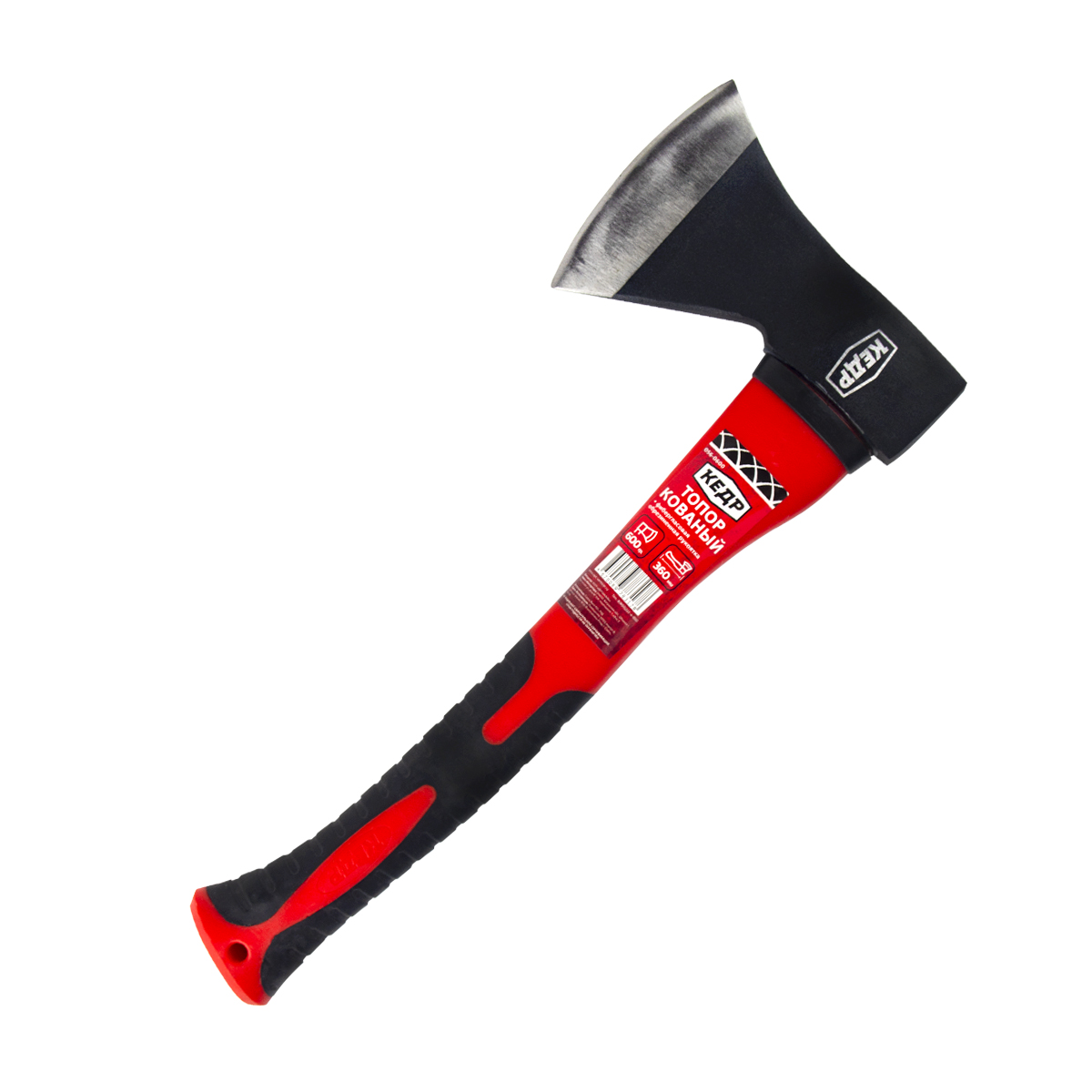 Топор кованый стеклопласт. обрезин. ручка  600 г (1/24) "кедр"  056-0600