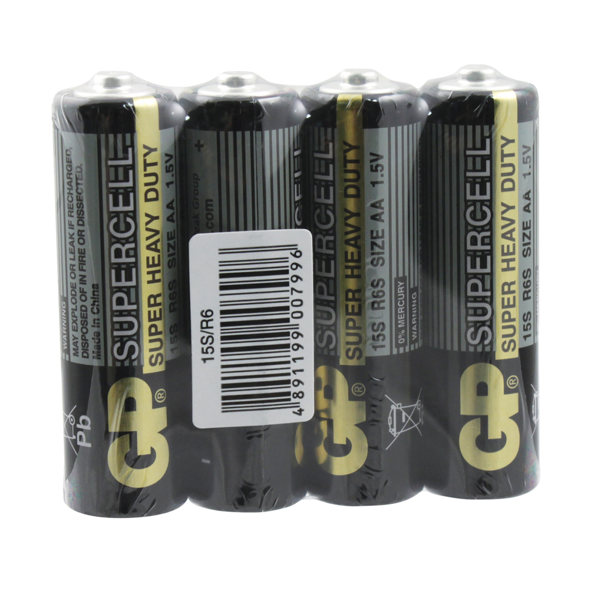 Батарейка gp 15plebra-2s4  тип аа (4 шт. в слюде) (10/250)