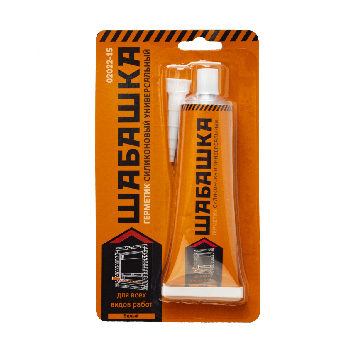 Герметик силикон. универсальный белый 85 мл (12/144) "шабашка"