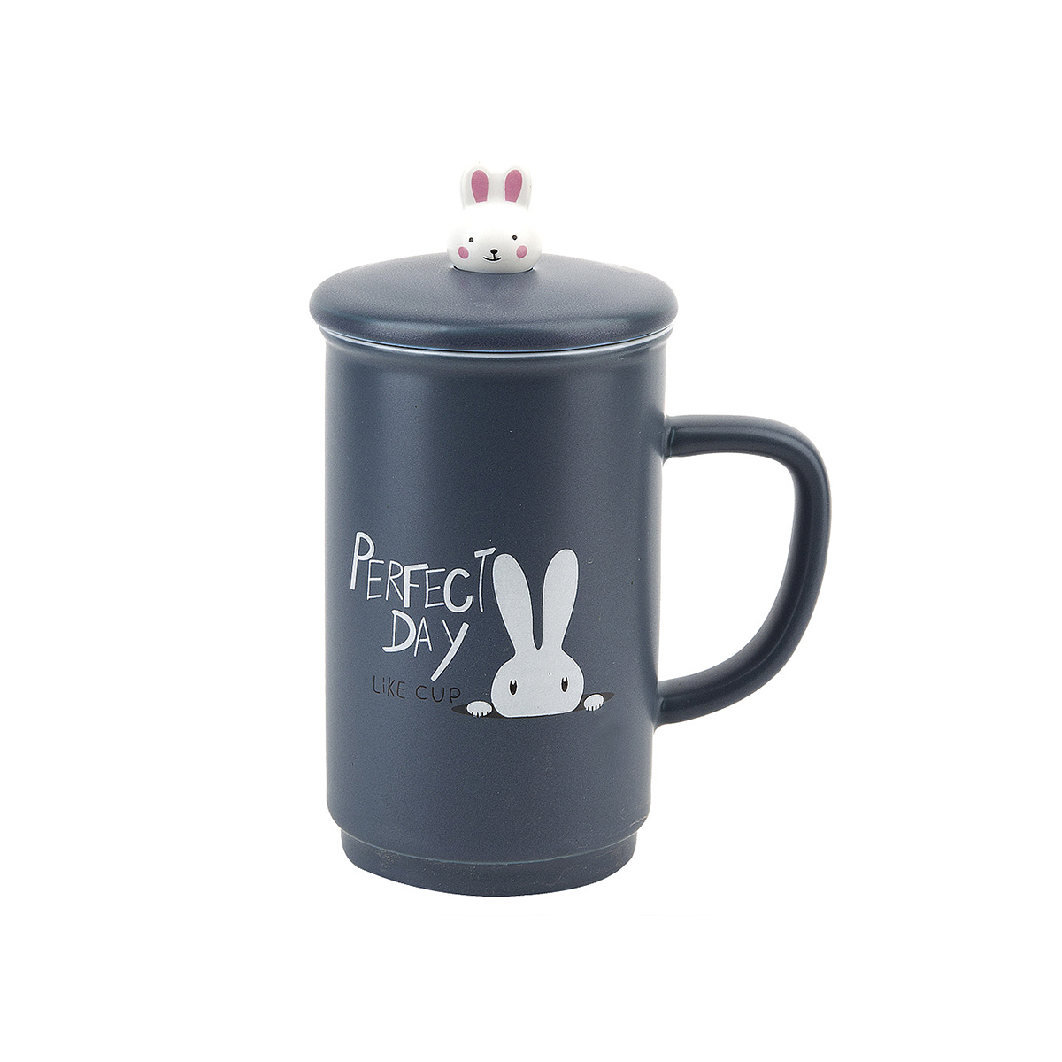 Кружка с крышкой и ложкой "like cup" 400 мл, фарфор (1/60) "nouvelle home" 9902915