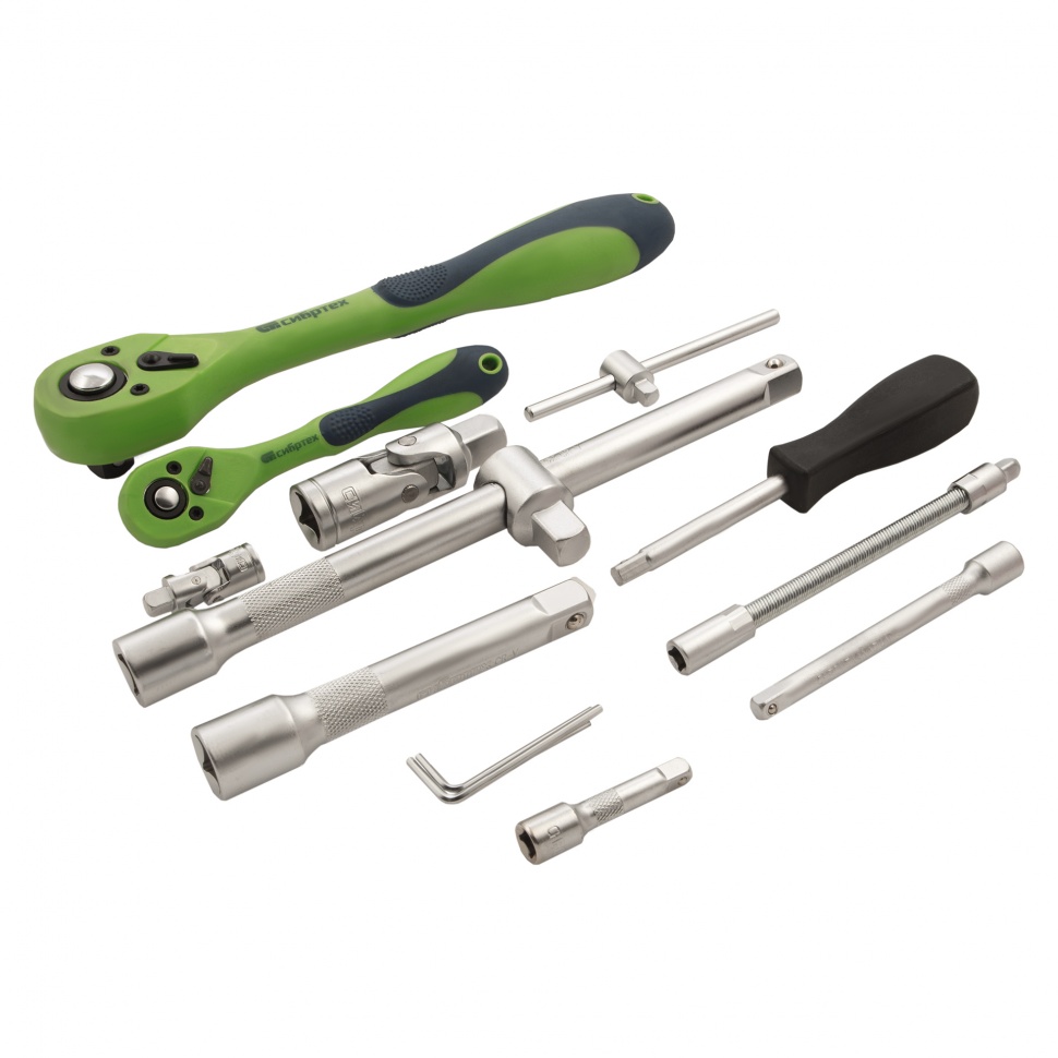 Набор инструментов 94 предмета, CrV, 1/2", 1/4" Сибртех (13509)