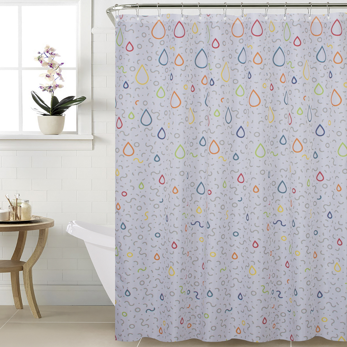 Штора для ванной 180*200 см (полиэстер) "joke" (1/20) "swensa" swc-90-73