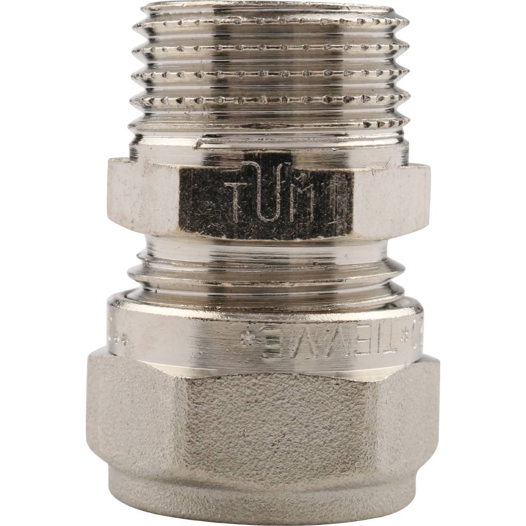 Обжимная муфта НР 16 х 1/2" TIEMME для металлопластиковых труб