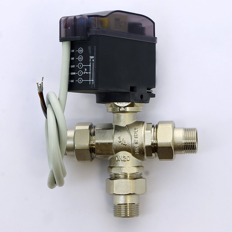 Кран сгон НН 3/4" 3-ходовой с сервоприводом MODULO COMPACT EMMETI