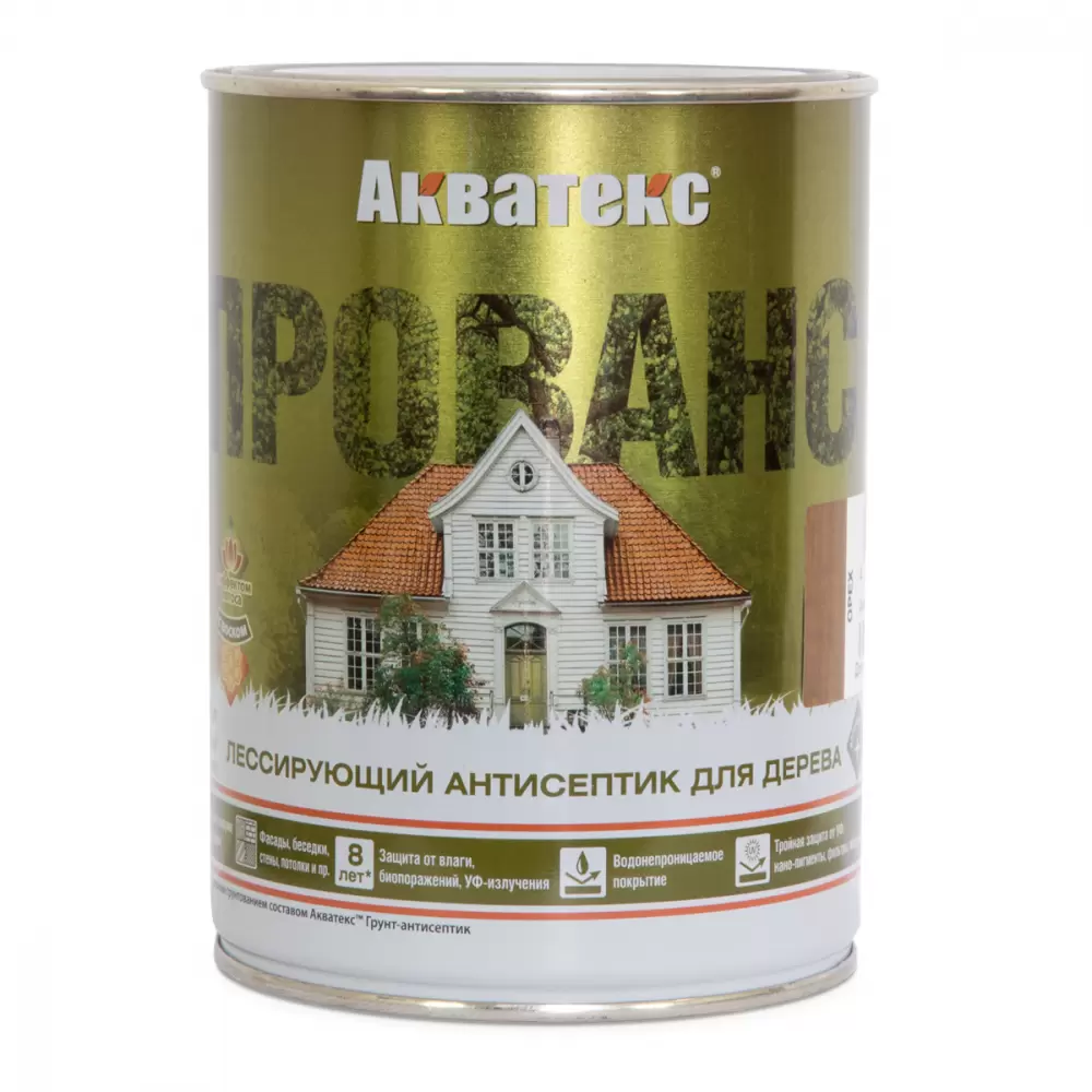 Акватекс Прованс антисептик для древесины лессирующий полуматовый