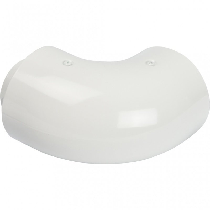 Угол 90° D=60 х 100 с хомутом для коаксиального дымохода STOUT