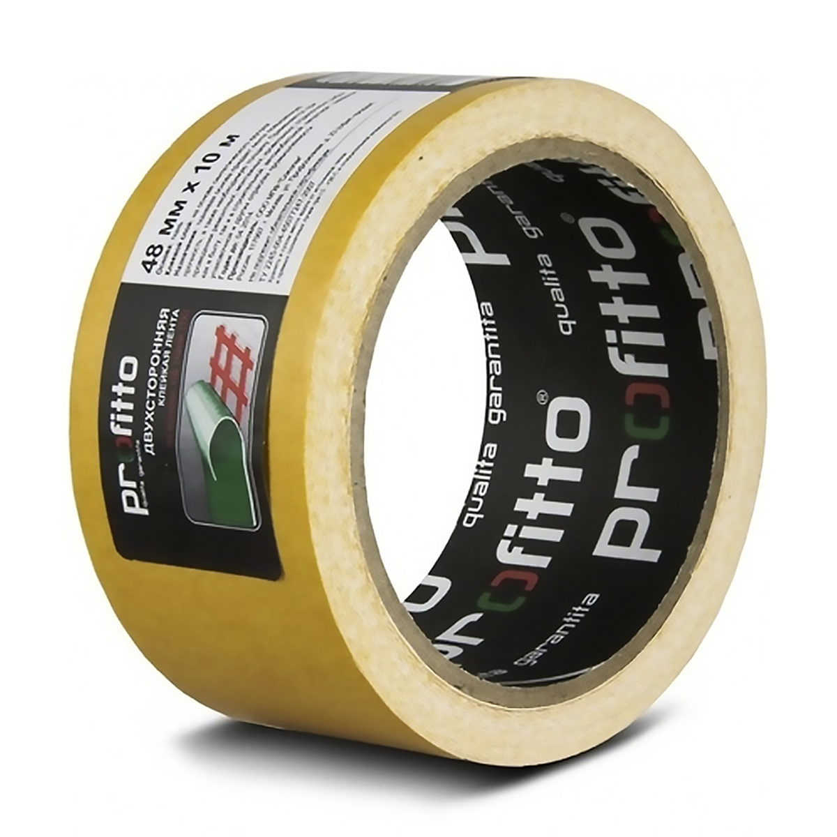 Скотч двусторонний тканевый 48 мм х 10 м (36) "profitto"