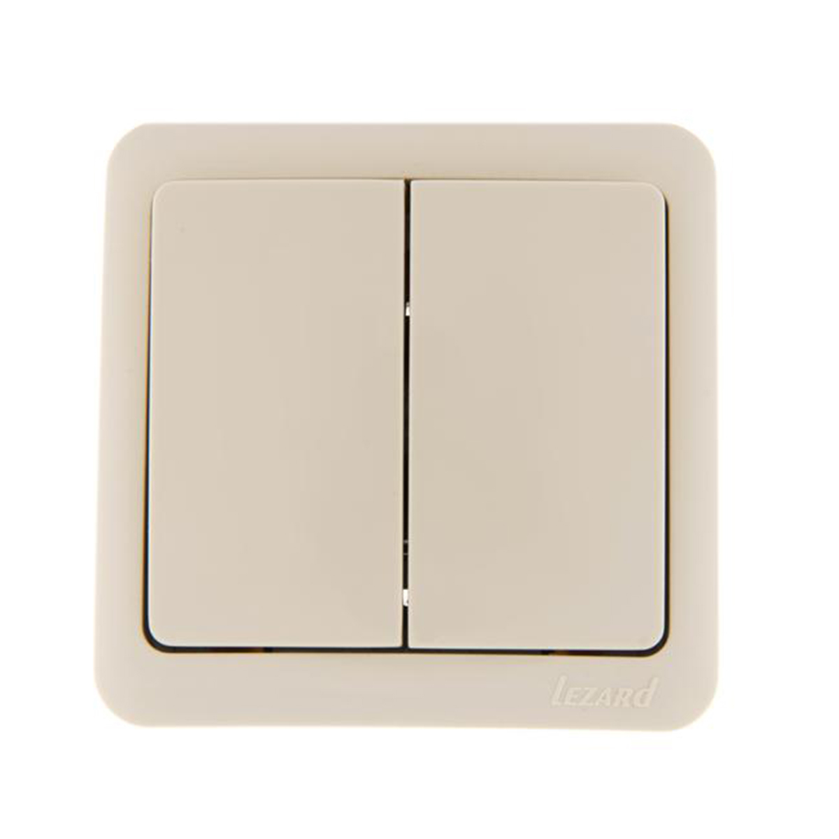 Выключатель открыт. уст. "viola" 2-х кл., кремовый (1/12/144) "lezard" 751-0300-101