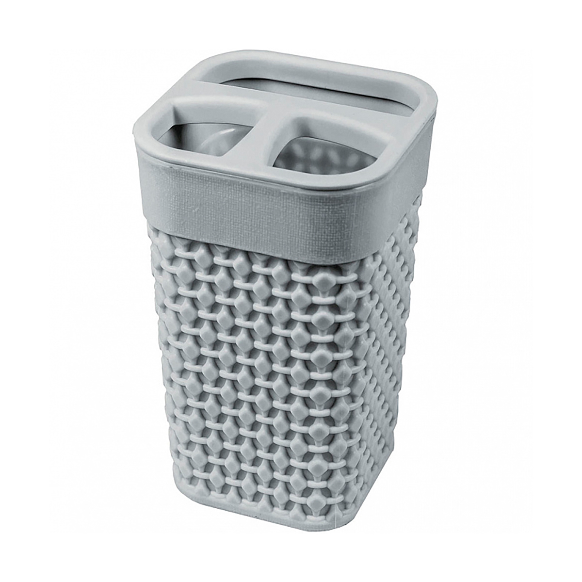 Стакан для ванной комнаты "oslo" с разделителями, серый шторм (1/36) "plast team"  pt1344сш-36