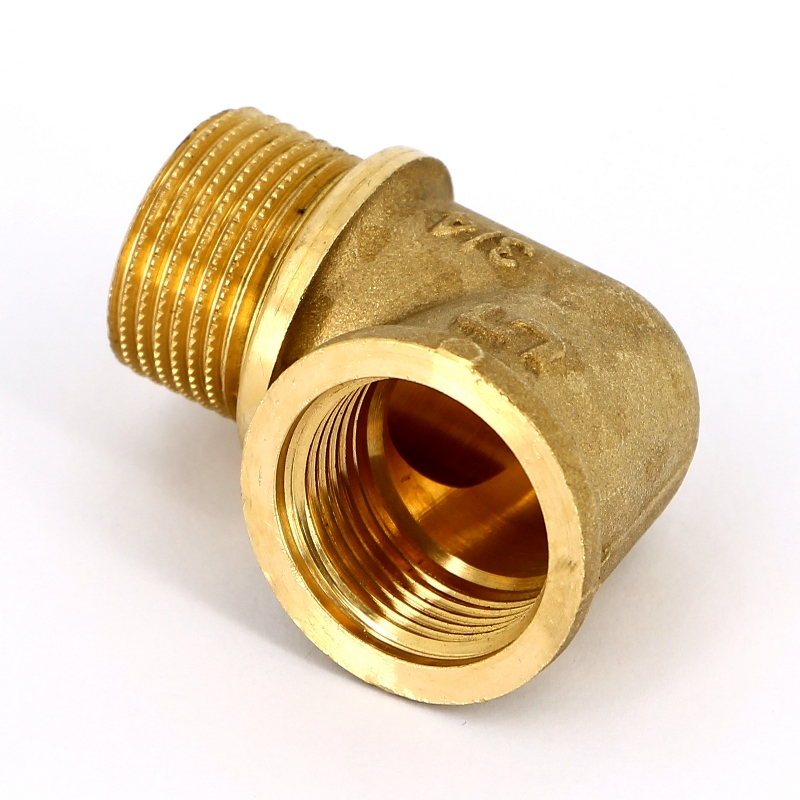 Колено резьбовое ВН 3/4" x 3/4" с упором, латунь UNI-FITT