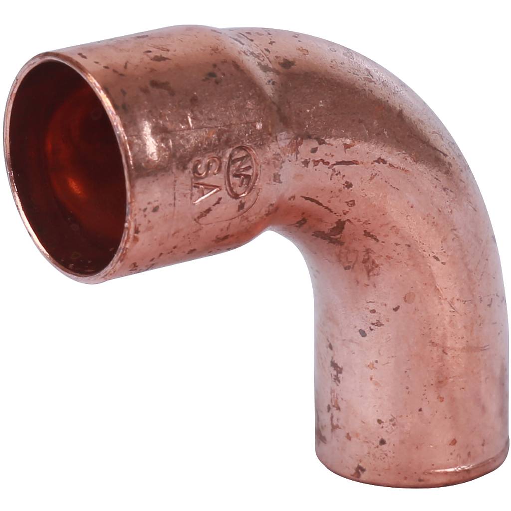 Отвод однораструбный 15 мм / 90° под пайку медный SANHA 15001A15