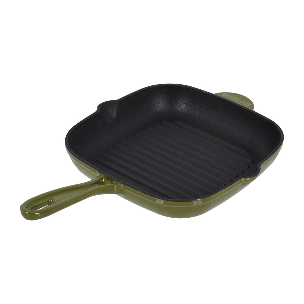 Сковорода-гриль чугунная эмалированная 24*24 см (1/6) "boyscout" 61592