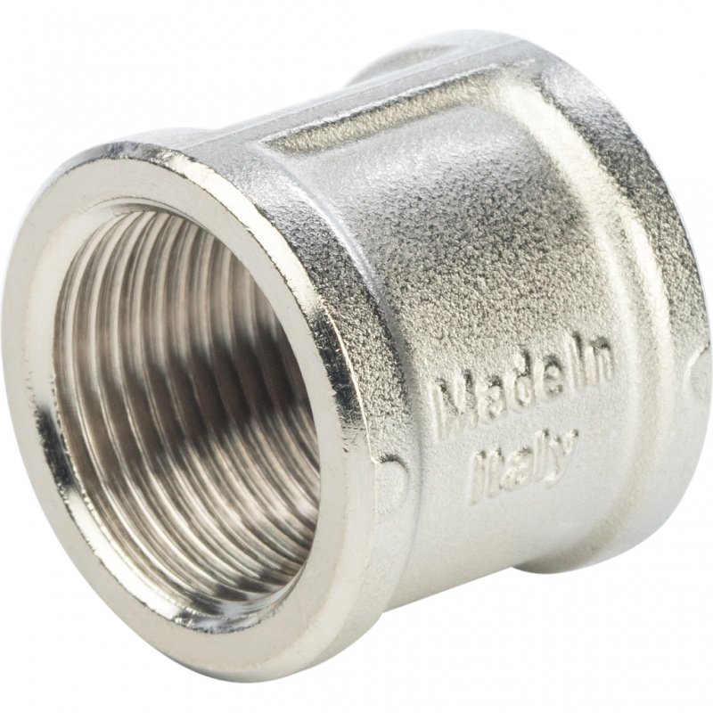 Муфта резьбовая 3/4" ВР никель STOUT