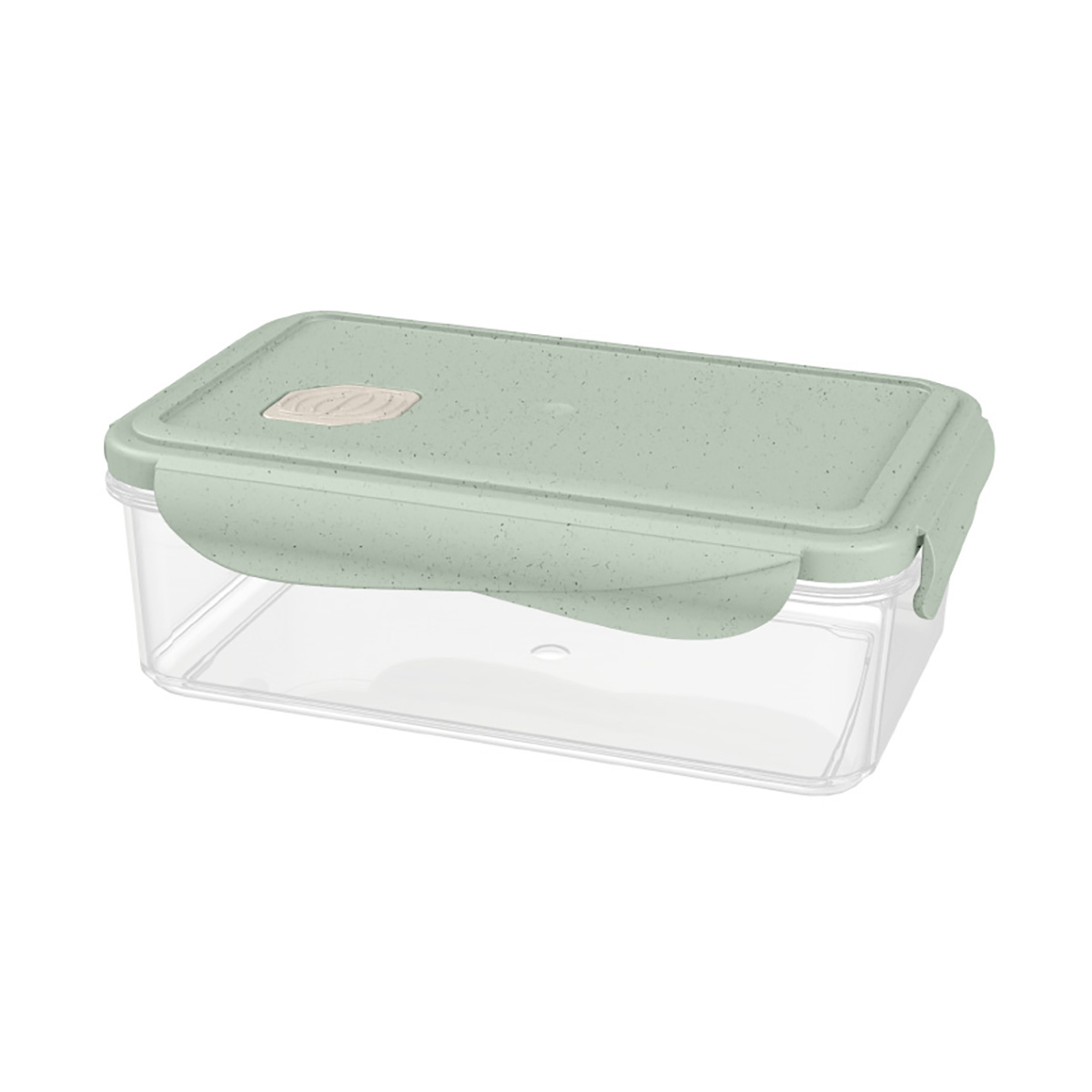 Контейнер для свч и холодильника "eco style" с клапаном 1,1 л (зеленый флэк) (1/28) "бытпласт"