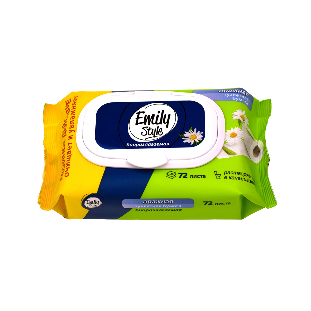 Туалетная бумага влажная упак. 72 листа (1/20) "emily style"