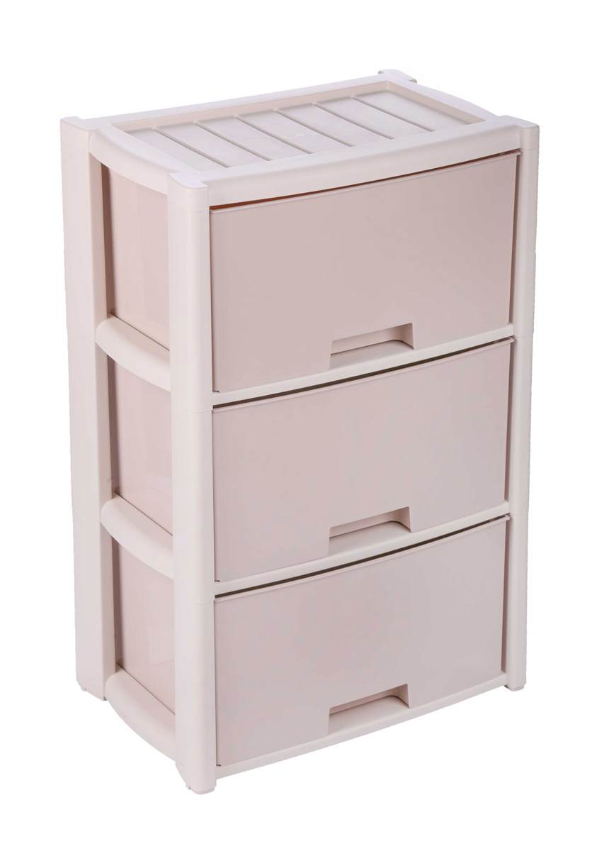 Комод "колорит" 3-х секционный (бежевый) (1) "альтернатива" м7833