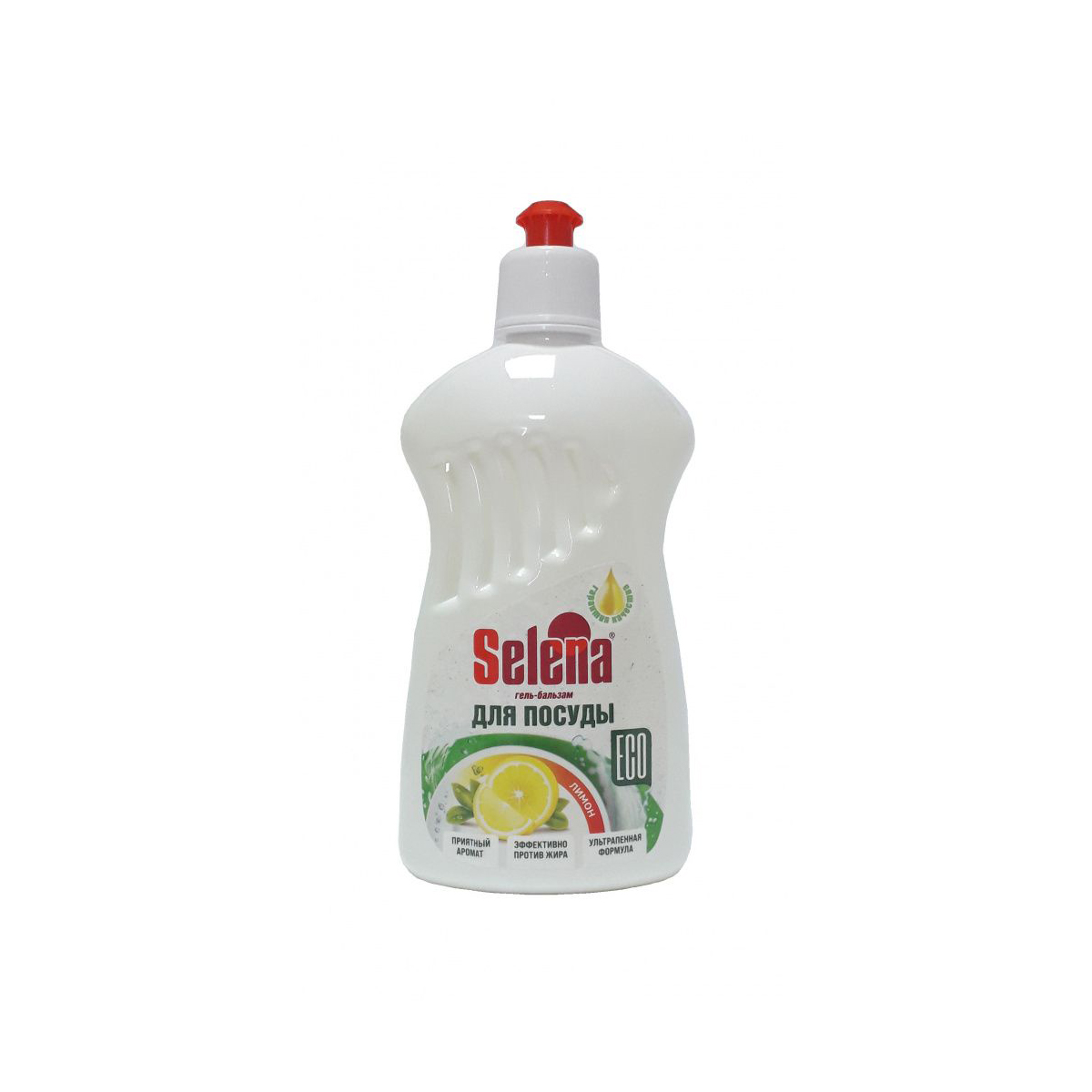 Средство для мытья посуды (лимон) бальзам-гель 500 мл (1/21) "selena"
