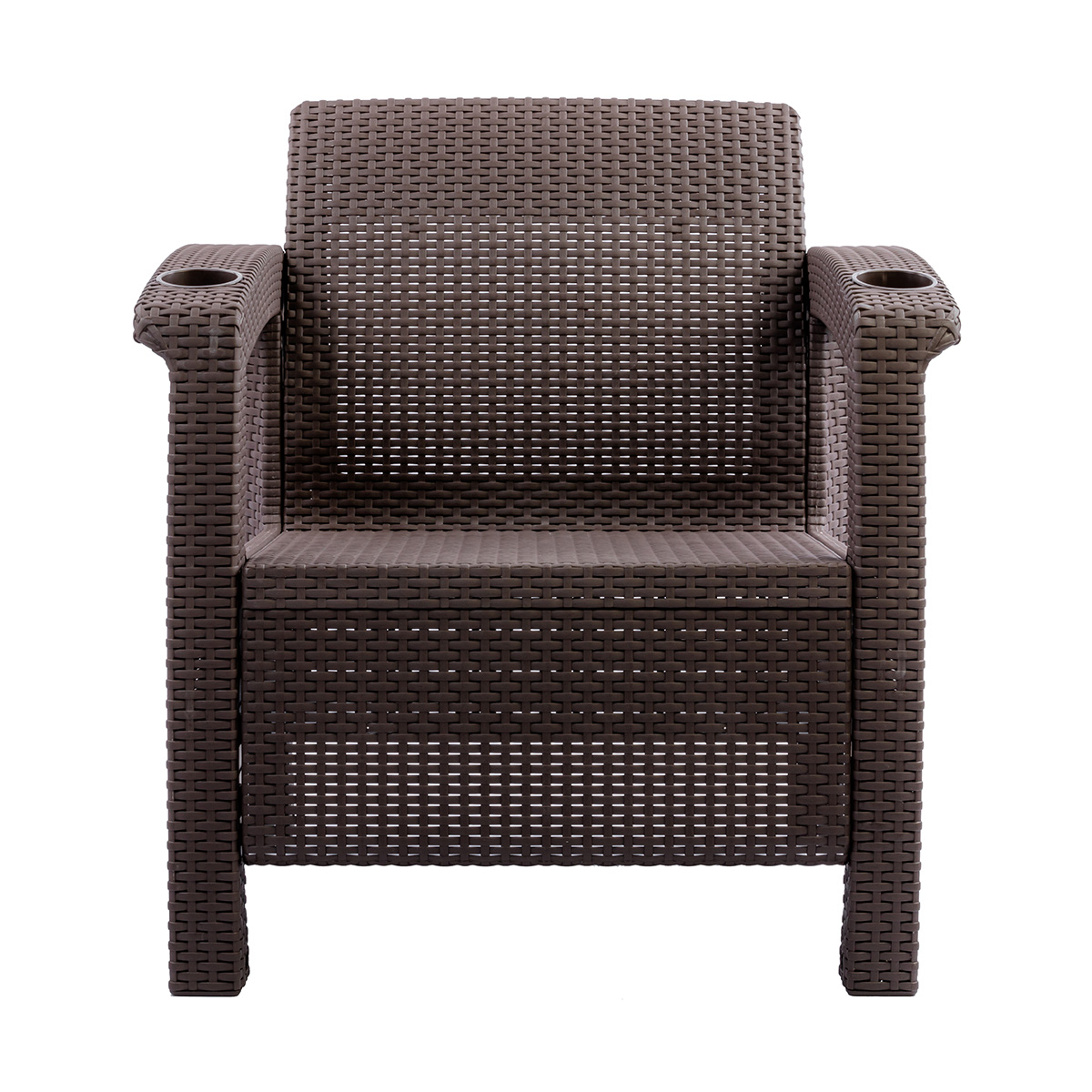Кресло «ротанг», 73 × 70 × 79 см, без подушки, цвет шоколад
