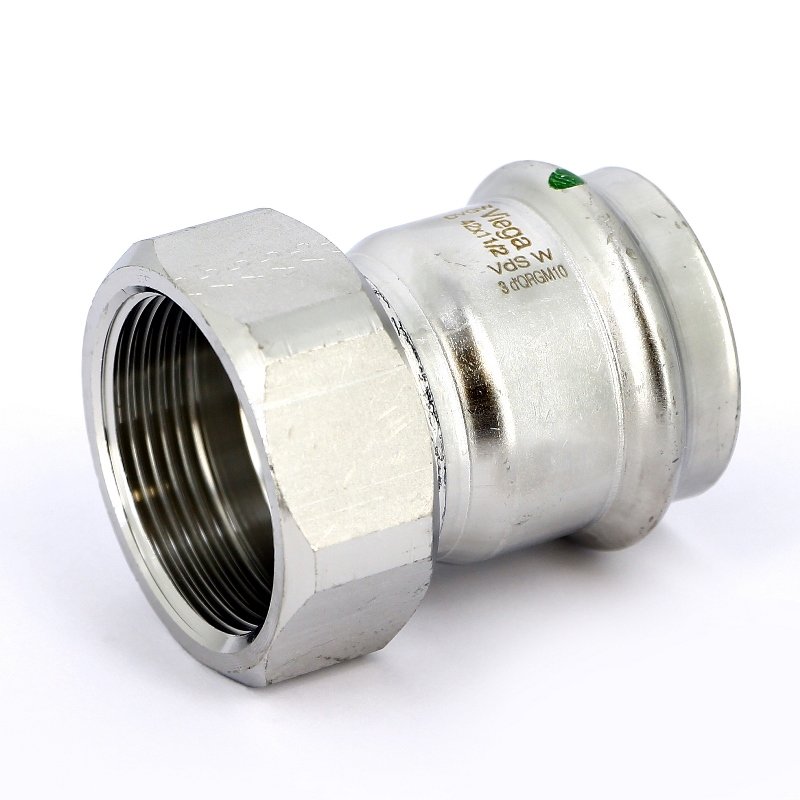 Муфта пресс-В 42х1"1/2 нержавеющая сталь Sanpress Inox VIEGA