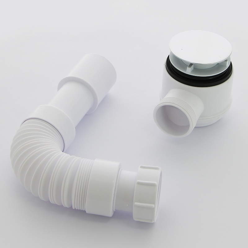 Сифон McALPINE бутылочный для поддона c раздвиж. L=300-500 мм трубой, высота 65 мм, выход 40/50, хро