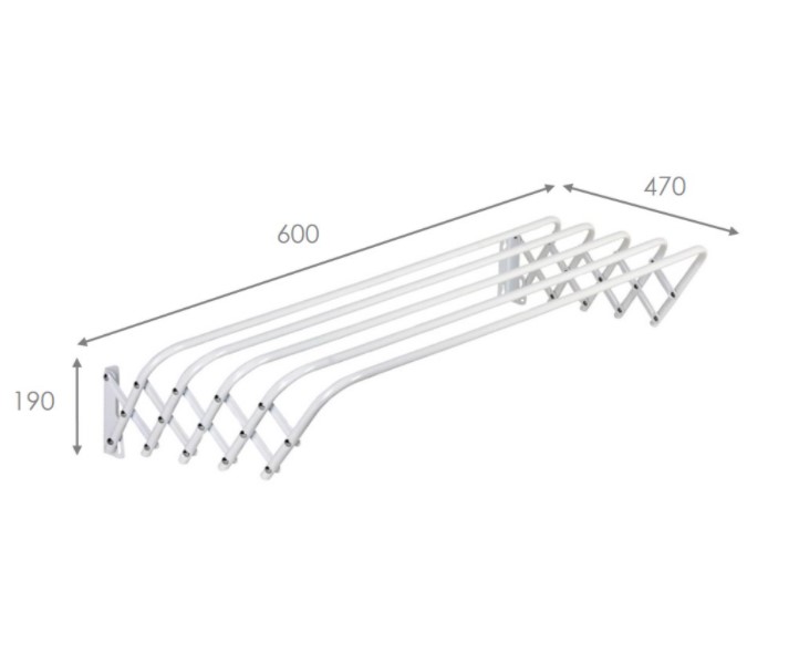 Сушилка для белья настенная раздвижная "бриз" (суш. полотно 3 м) (1/10) "виолет"