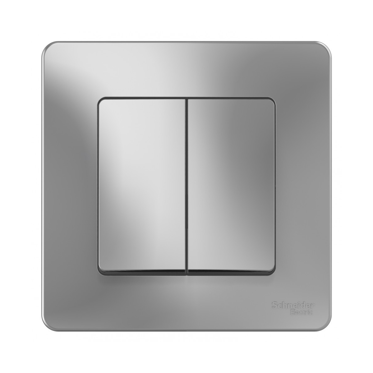 Выключатель "blanca" 2-х кл. 10а, алюминий (1/10/20) "schneider"