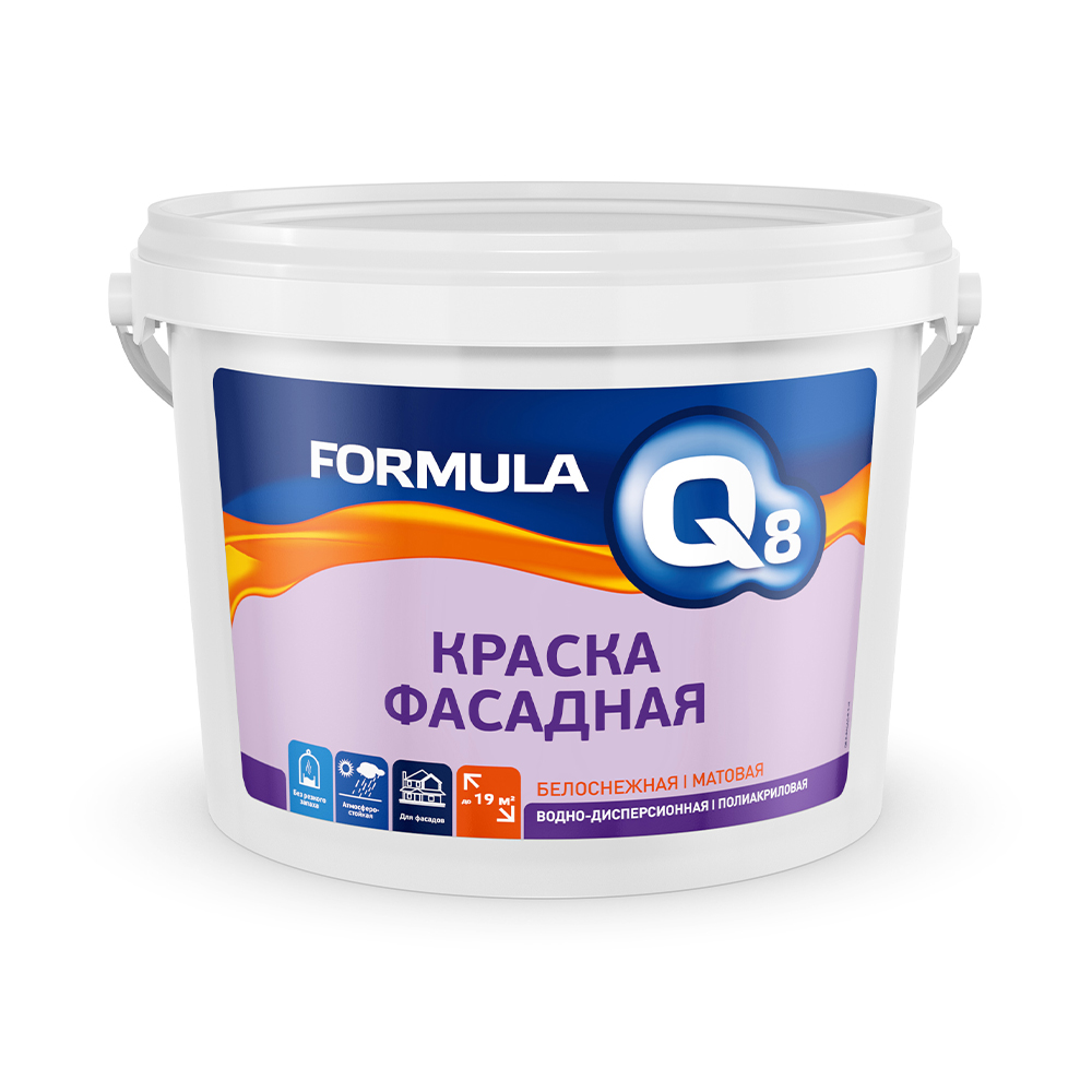 Краска в/д  фасадная "formula q8"  1,5 кг (1/8)