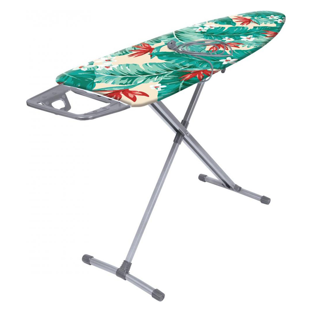 Доска гладильная "ника 10" (тропич. листья) 122 х 40 см (1/3)  металл  "ника" н10/2