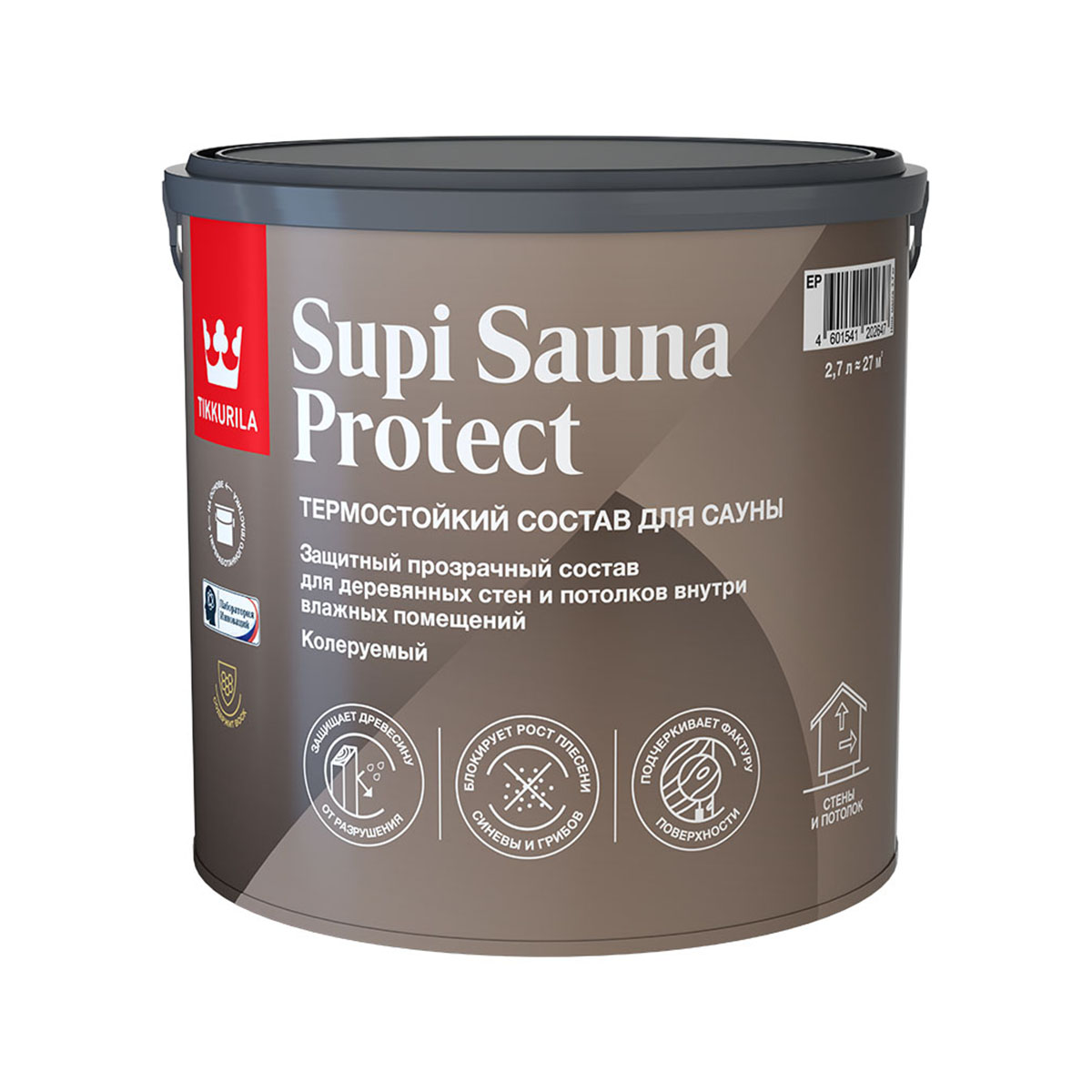 Супи сауна протект ep  2,7 л (1) защитный состав для саун п/матов. "тиккурила"