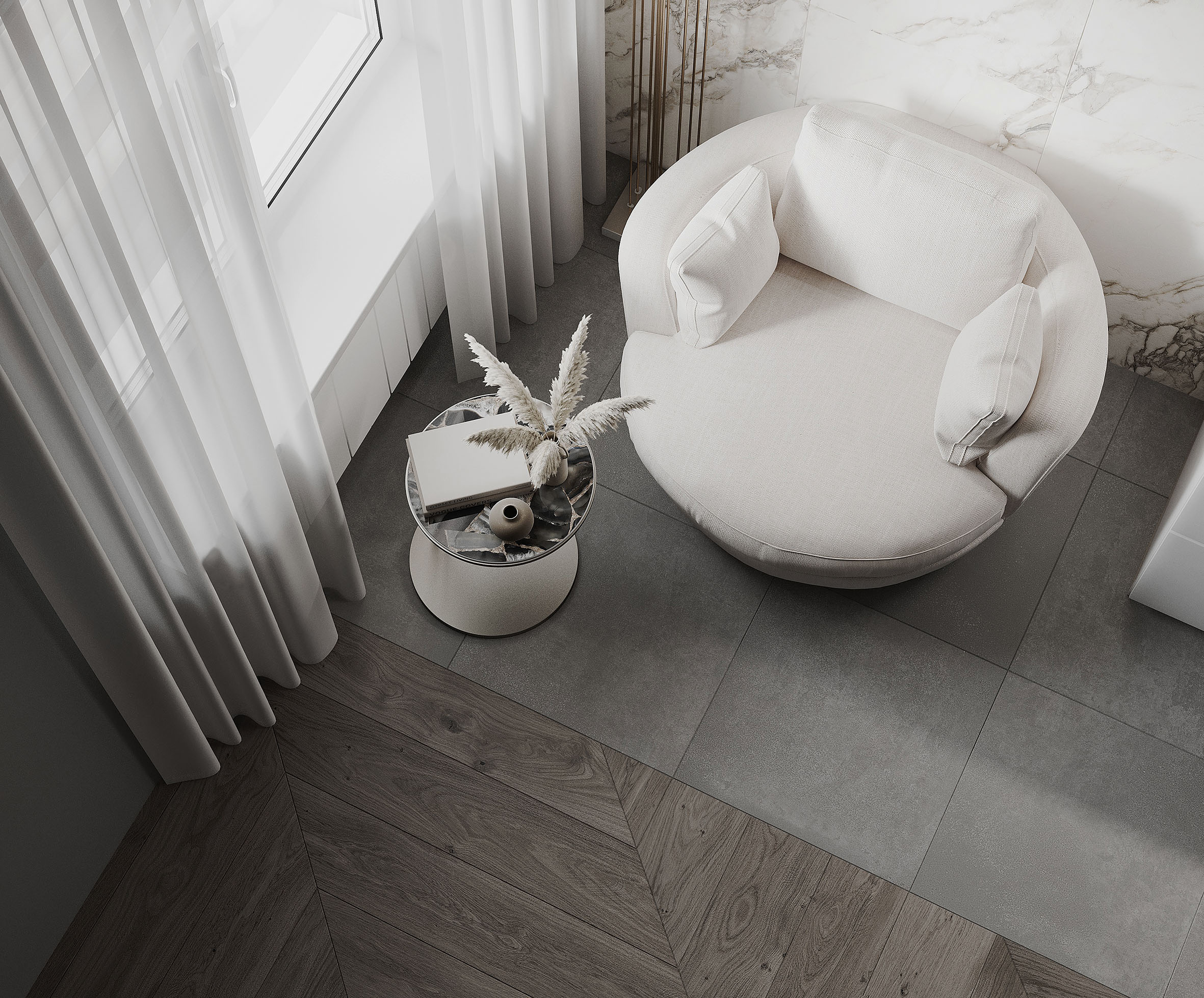 Calacatta carve керамогранит карвинг 60x60