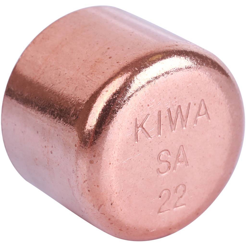 Медная заглушка 22 мм на трубу под пайку SANHA 1530122