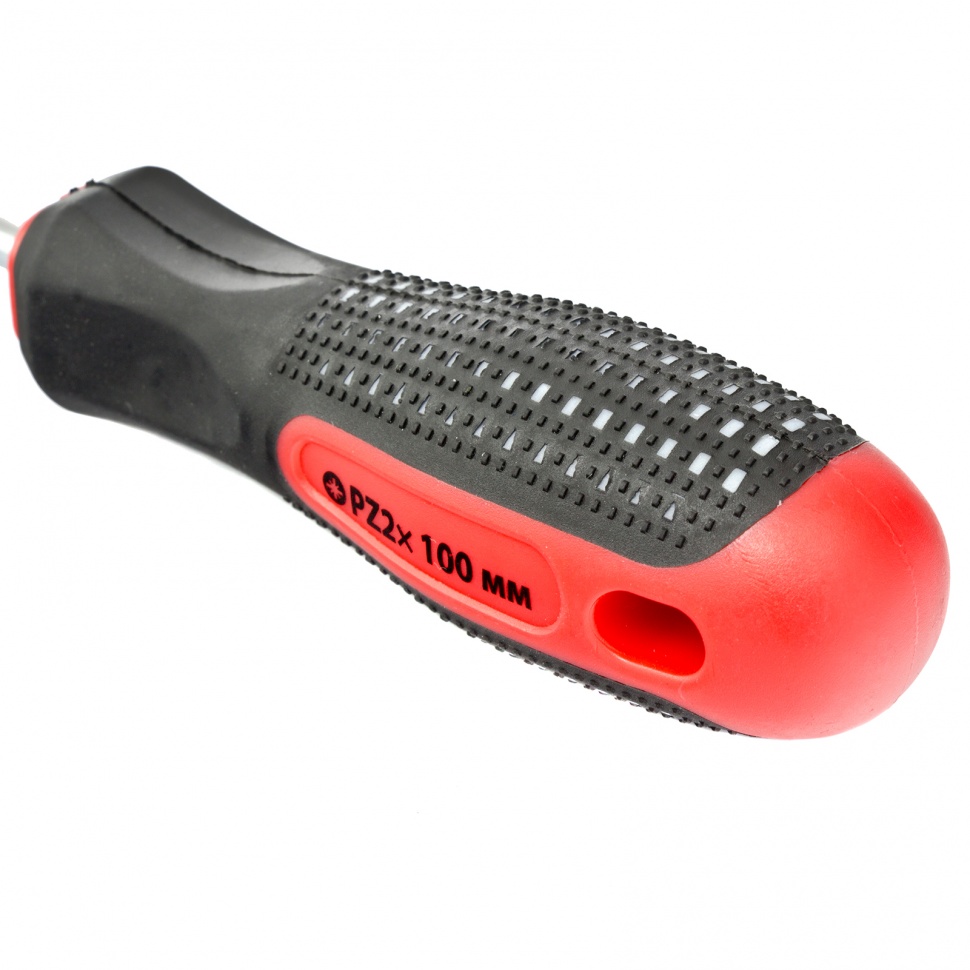 Отвертка Fusion, PZ2 x 100 мм, CrV, трехкомпонентная рукоятка "Anti slip" Matrix (11403)