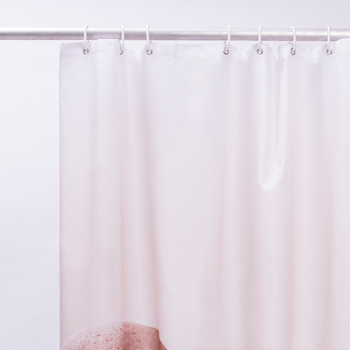 Штора для ванной 200*180 см (полиэстер) sandy  (1/20) "iddis" 640p18ri11